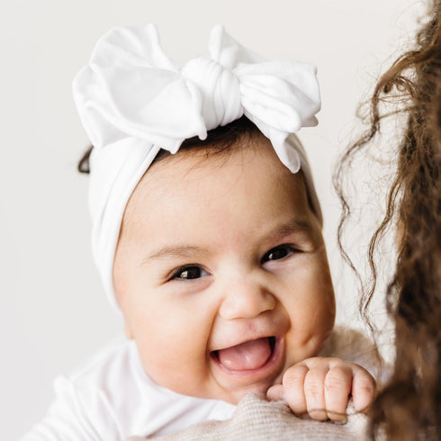 fab-bow-lous®-white Baby Bling Bows clips headbands - Sophia's Style-